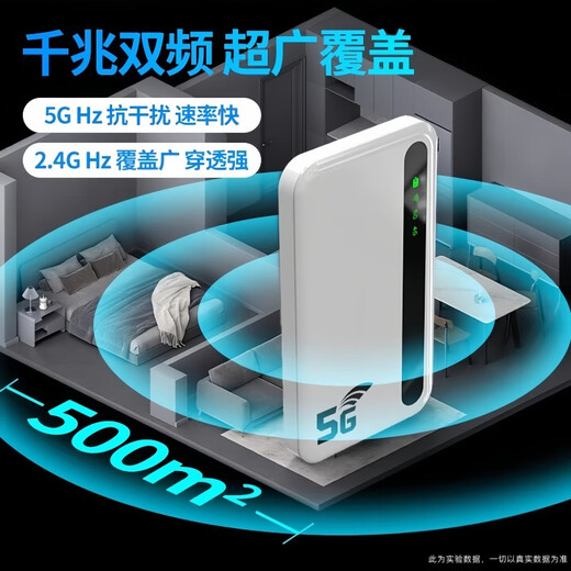 Qinluo Gigabit 5G fiber 2025 new 5G dual-band portable WiFi6 monthly 1500G ultra-high-speed wireless mobile network unlimited traffic network card home router true 5G is far ahead upgraded version 12 channels free trial 90 days / 1 year warranty replacement