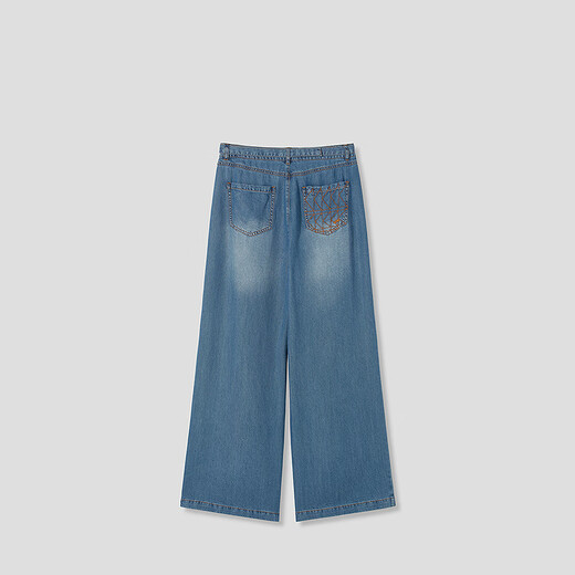 Karl Lagerfeld Lyocell Blue Jeans Women's 2025 New Summer Wide Leg Pants Lafayette M22L1049 Blue 25