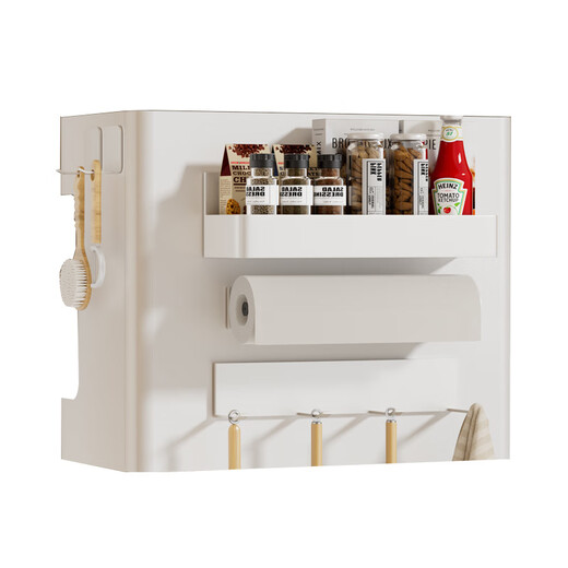 L AMAVO water heater shield, gas pipe hiding artifact hole, decorative cover under the wall-mounted boiler to block the storage rack, width 38 height 30 depth 20 arc white hole-free + magnetic accessories set