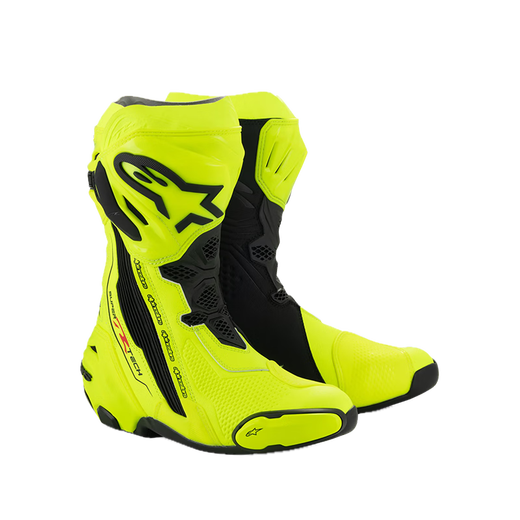 Alpinestars Supertech R a star motorcycle riding boots track boots breathable fluorescent yellow black (no holes) 42