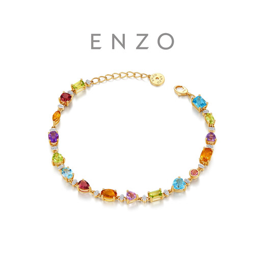 Chow Tai Fook ENZO Rainbow Colorful Adventure 18K Gold Colorful Gemstone Diamond Bracelet EZV8788