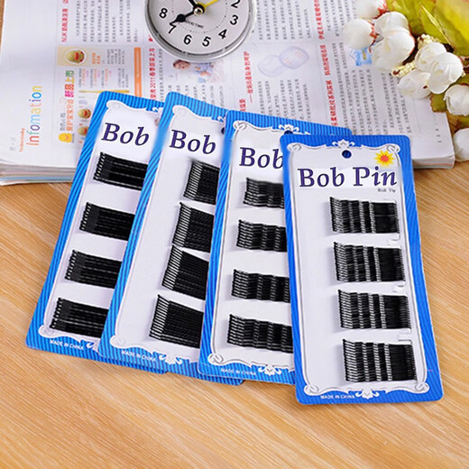 Black one-word hair clip, U-shaped hair clip, studio hairdressing bangs clip, dance invisible headwear, steel wire hair clip, one-word hair clip, 60 small flat clips