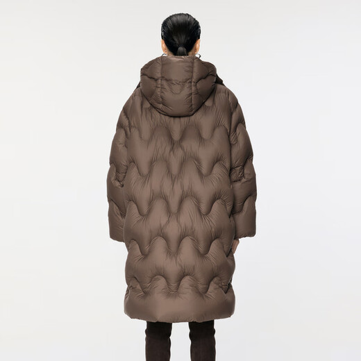 JNBY/Jiangnan Buyi Polani autumn and winter mid-length down jacket women's water ripple hooded 5OAC12630