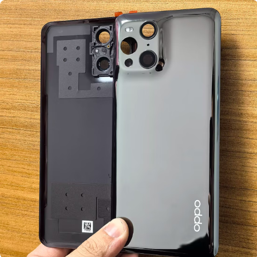 Suitable for OppoFindx3 original mobile phone back cover findx5pro glass pure original disassembly battery cover back case findx3/x3pro-mirror black glass back cover