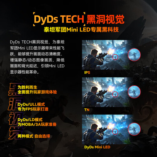 Titan Legion 27-inch 4K160Hz dual-mode 320Hz e-sports monitor Fast IPS screen MiniLED external notebook game built-in speaker HDR1000 lifting and rotating 1MS new upgrade P275MV PLUS enhanced version