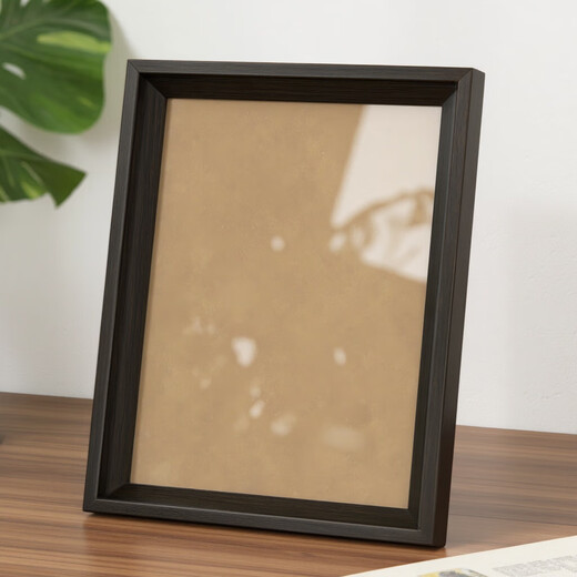 Photo frame empty frame table picture frame mounting 5 inches 6 inches 7 inches 8 inches simple hanging wall decoration wooden frame license frame coffee color 6 inches 10*15cm