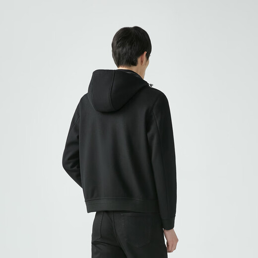 Jinba Vêtements pour hommes [laine] Veste pour hommes courte commerciale Veste décontractée FDWG3335 Black S