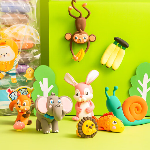 Deli 24 colors ultra-light clay clay colored clay plasticine children's toys art handmade DIY space sandbag birthday gift 2 bags