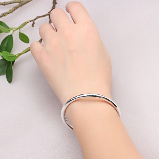 Genuine platinum pt950 smooth plain ring bracelet for women platinum heritage bracelet jewelry birthday gift for girlfriend 5.32g platinum heritage bracelet 54cm