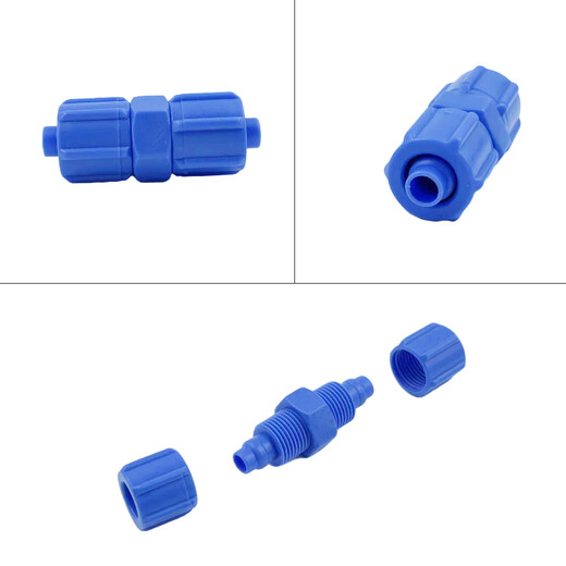 Blue quick-twist plastic joint anti-corrosion trachea plastic steel joint quick-twist pneumatic thread straight elbow tee PL8-04