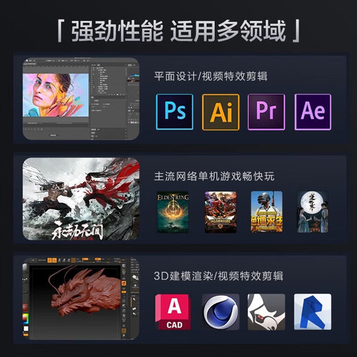 PUASUSUS ASUS Professional Designer Graphics Workstation UG Programming 3DMAX Rendering CAD Drawing PS Graphic Designer Game Chicken 3D SW Drawing Desktop Assembly Computer ASUS Future Single Host Seven i7 12700KF/32/1.5T/8G Independent Display