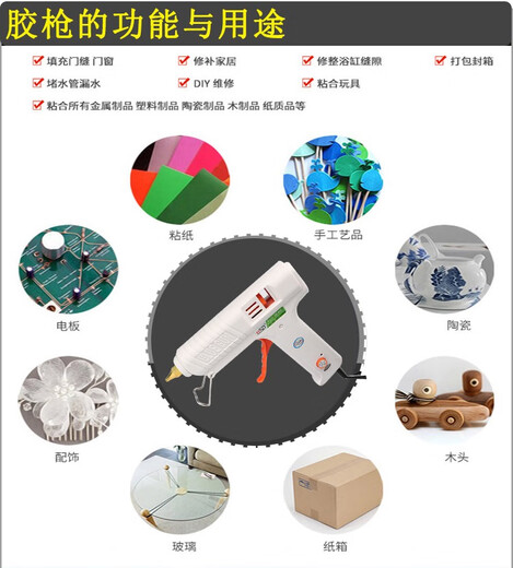 Sailotou SD863 industrial-grade adjustable temperature constant temperature 120W hot melt glue gun 11mm large glue stick glue strip SD-863 temperature-adjustable glue gun + 80 nozzles