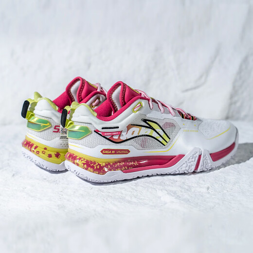 Li-NING (LI-NING) ground-mounted flying 3PRO badminton shoes 2025 new professional competition training carbon plate shock-absorbing anti-slip sports shoes AYAV001-5 standard white/light lemon yellow Year of the Snake limited edition 42 (265mm) 9