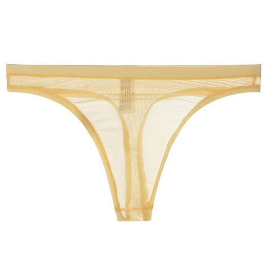Men's underwear ultra-thin transparent bagless thong mesh soft breathable sexy unisex underwear light blue XXXL
