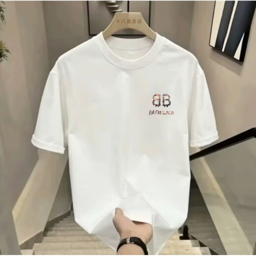 JEEP SPIRIT Pure Cotton Short-sleeved T-shirt for men and women ins style loose and simple versatile trendy brand couples' half-sleeved top V1416 black S recommended 80-95 Jin [Jin equals 0.5 kg]