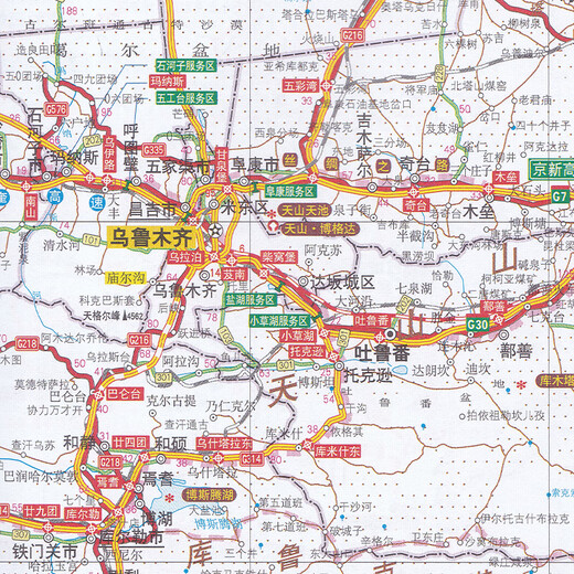 2025, Neuauflage des Atlas der Autobahnkilometer von Xinjiang und den umliegenden Provinzen und Regionen, Nummern der Autobahnen, Autobahnausfahrten, Mautstationen und Wegbeschreibungen, Atlas der Autobahnkilometer der Provinz China, detailliert nach Gemeinden