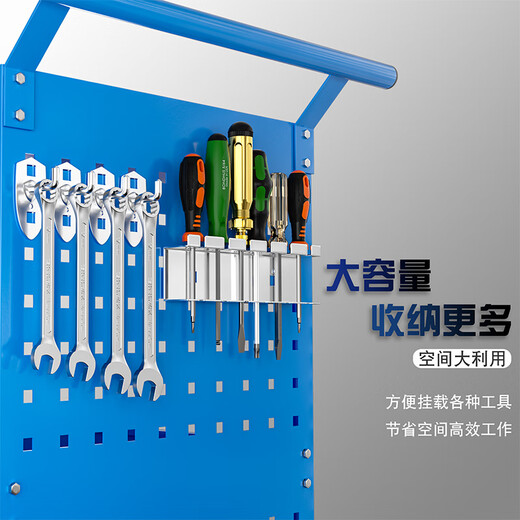 Chitu Multifunctional Workshop Heavy Duty Maintenance and Sorting Thickened Tool Cart Hardware Shelves Handling Three-layer Trolley Lightweight Large Black Weight About 15kg Lightweight Large Length 800* Width 400* Height 800mm