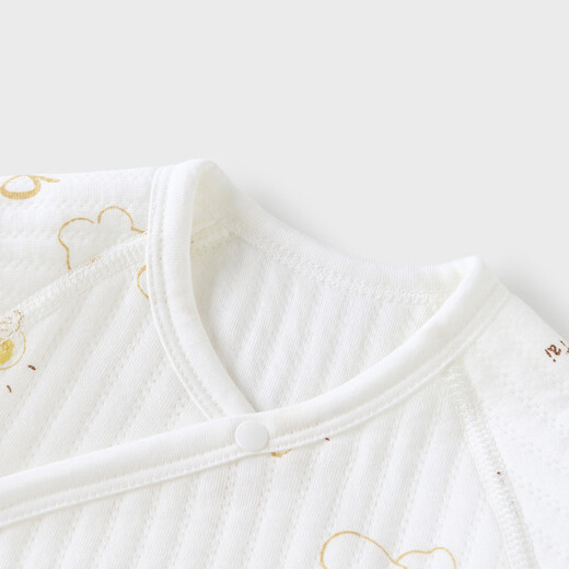 Tongtai (TONGTAI) baby jumpsuit autumn and winter pure cotton warm newborn clothes baby butterfly romper yellow 66cm