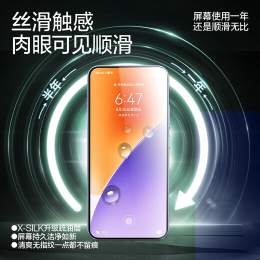 Flash Magic Ultrasonic Unlocking Suitable for Xiaomi 15 tempered film Xiaomi 15 mobile phone film full screen coverage silk screen no white edge dust removal high definition anti-fingerprint protective film