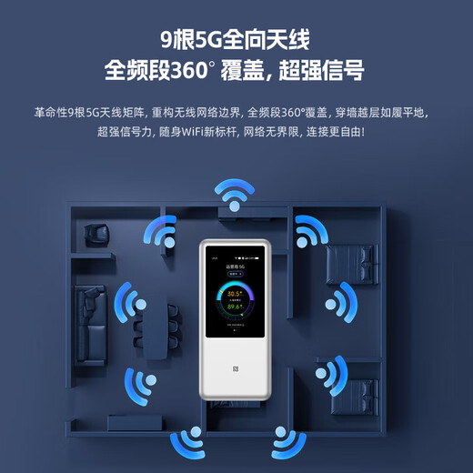 ZTE 5G portable WiFi 7/10000 mAh mobile u60pro card routing N79 high-speed band carrier aggregation NFC direct connection 2025 model ZTE u60pro high-performance version 100G