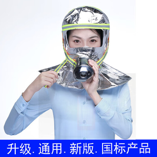 Anti-smoke and gas mask Kai'an fire household self-rescue respirator placement mask fire fire escape smoke shawl (universal style) silicone version