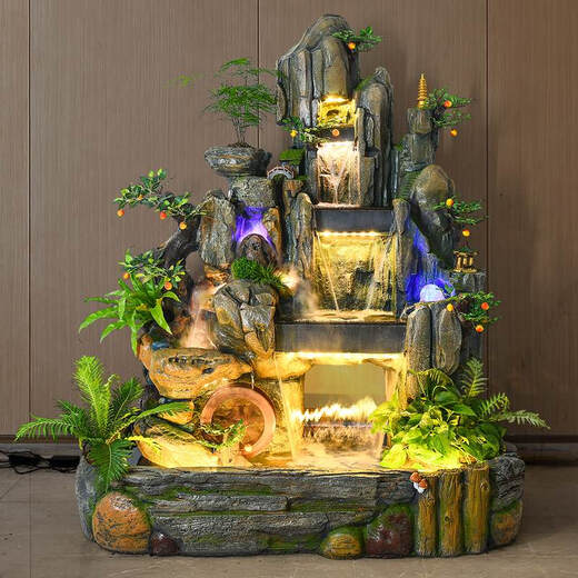 Large rockery fountain flowing water hotel office villa courtyard balcony club Fengshui rotor pool fortune landscape 686 extra large rockery [long 200* width 90* height 18