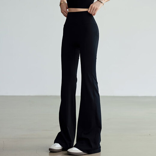 XUEXIMAN Yoga Pants Women's Flare Pants Naked High Waist Hip Lift Fitness Pilates Sports Quick-Drying Wearable Pants