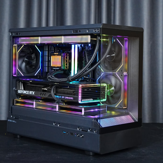 ASUS family bucket 14700KF/U7 265KF host RTX5070Ti graphics card RO Ji/Fubuki custom ROG Helios graphics card game assembly computer host DIY assembly machine special edition丨U5 245KF+RTX5070