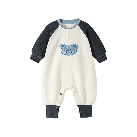Minibala (minibala) anti-static infant plush outdoor onesie polar fleece can be worn outside baby clothes 2025 autumn new style