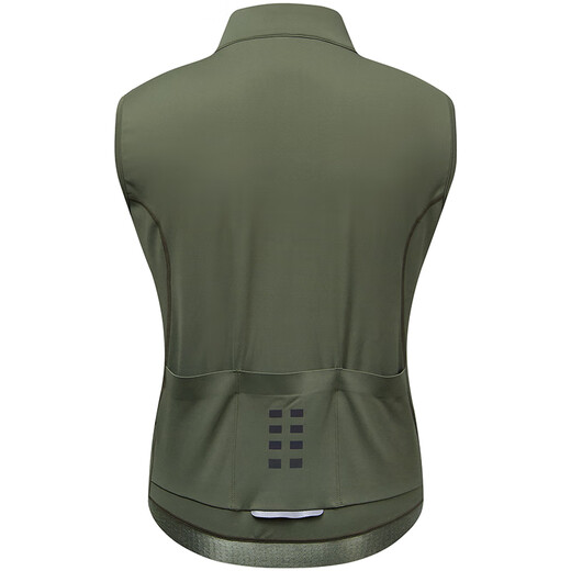 Wasavi road cycling jersey autumn and winter fleece vest mountain bike high elastic windproof jacket outdoor cycling vest for men Qiufeng-military green vest/men's style comfortable and slim L