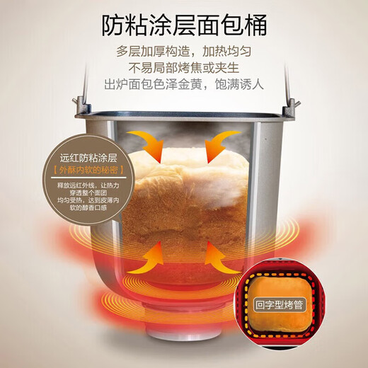 Panasonic Bread Machine Fully Automatic Dough Kneading Machine Home Bread Machine Multifunctional Intelligent Frequency Conversion Dough Mixer SD-MT1000 Toaster SD-MT1000 Customizable Menu