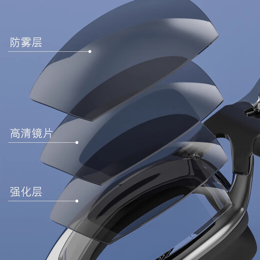 佑游游泳裤男速干防尴尬速干高清防雾泳镜游泳裤三件套24020蓝色2XL