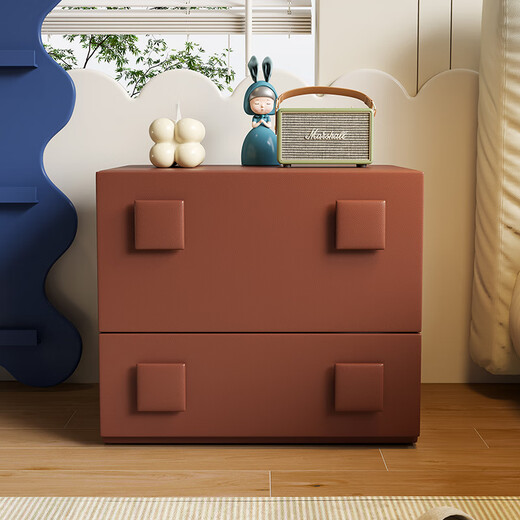 姗姗木艺奶油侘寂风实木卡门柜客厅储物卧室现代简约床头柜组合多功能斗柜 全实木卡门柜+16802色[防猫抓皮] 整装(无需安装开箱即用)58x37x50