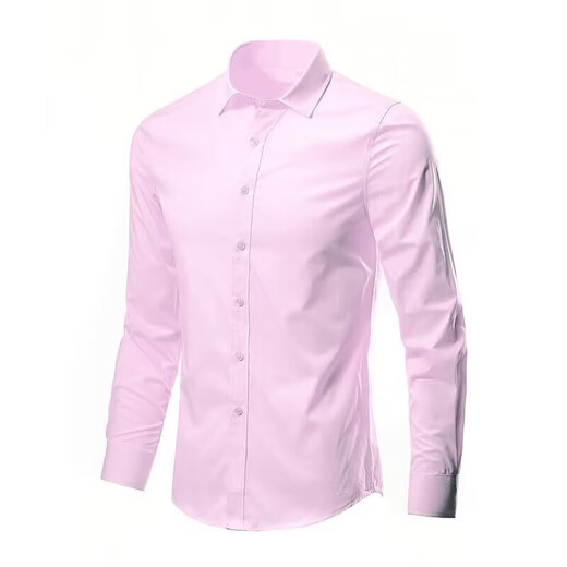 Spring and Autumn Men's Long Sleeve White Shirt Business Professional Clothes Working Suit Shirt Wedding Summer Blue and Black Top White X09 Top Pies XL