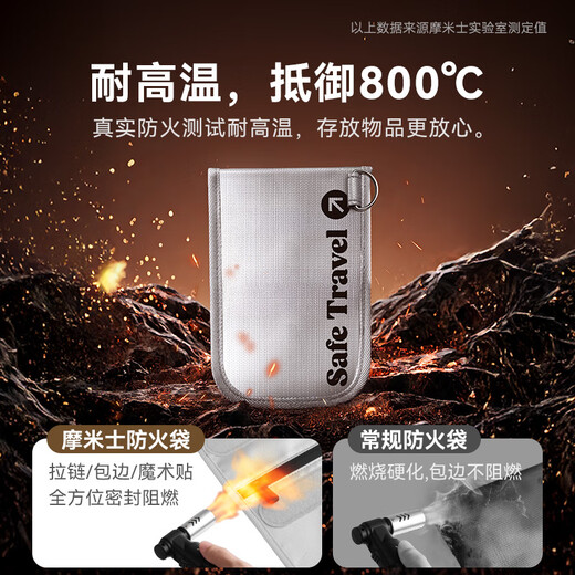 MOMAX fire-proof bag, waterproof and moisture-proof document bag, fully fire-proof and explosion-proof, edging, safe, flame-retardant, protects important documents and information, seals, large capacity, high temperature resistance, large size