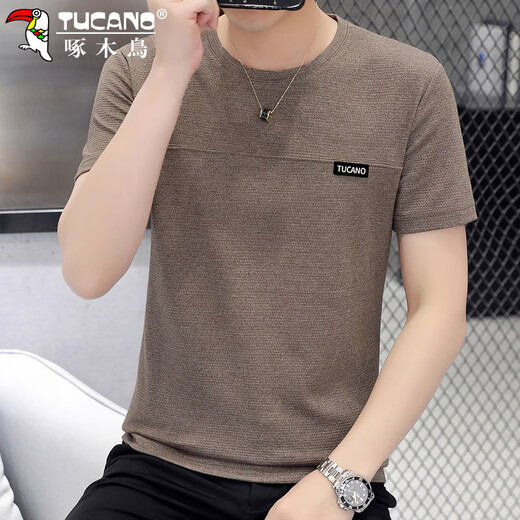 啄木鸟（TUCANO）短袖t恤男圆领夏季宽松凉感半袖薄款打底衫男士高端衣服