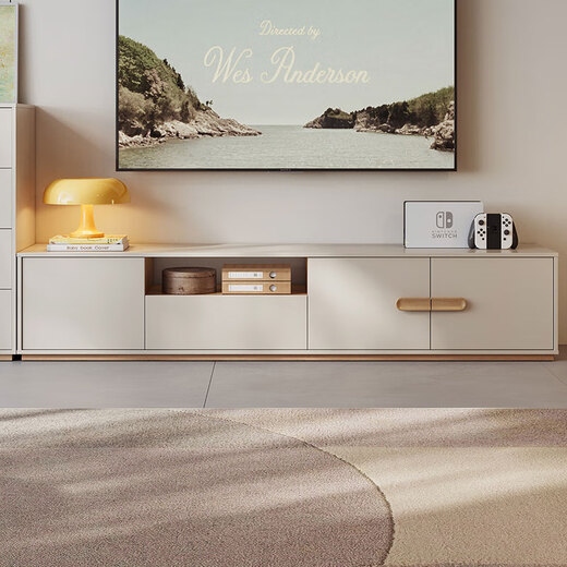 Lin's home – meuble TV moderne et simple sur pied, table basse en ardoise, petit appartement, salon, nouvelle série Fangman RG2M 2025