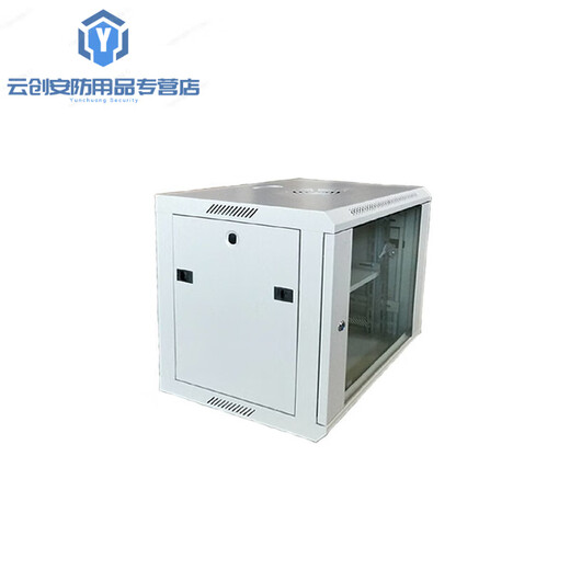 Customized 6U network cabinet wall-mounted switch 19-inch power amplifier monitoring optical cat weak current 0.3 meter comprehensive wall cabinet 53x35x30cm 6U flagship C3 tempered door width 600 depth 600 height 350