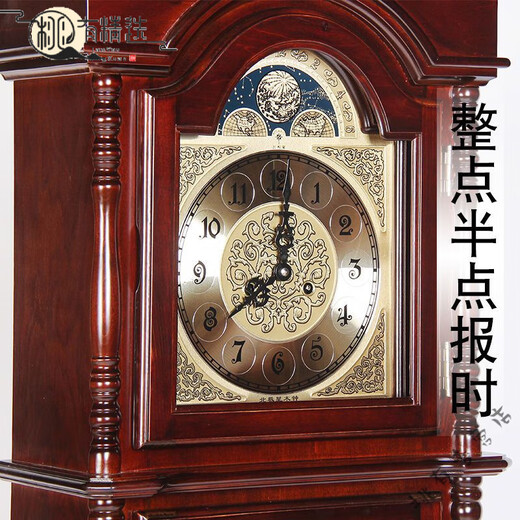 High-end European luxury villa solid wood retro mechanical floor clock mechanical copper movement living room floor clock Germany 9922 model (Beixing copper movement)_color