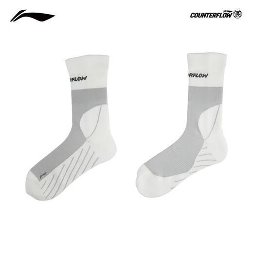 Li Ning Outdoor CF Traceable Socks Men's and Women's 25 Autumn and Winter Mid-length Socks (No returns or exchanges after opening) AWLV045