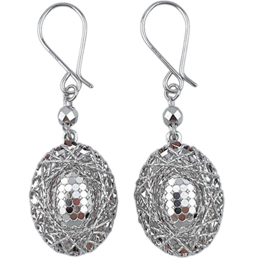 Beijing Gold Trading Center Co., Ltd. Platinum earrings wrapped with fish scales, large version of pigeon egg earrings as gifts for girlfriends, about 7.08g