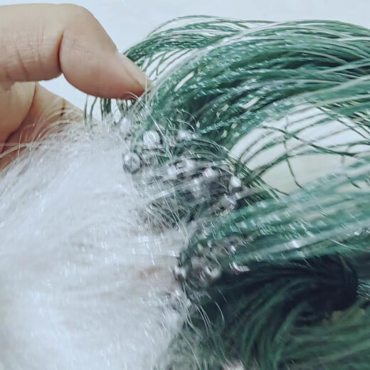 White silk three-layer sunken fish net sticky net green silk net 100 meters fishing net crucian carp fishing hanging net reservoir net silver carp 3 meters high 7 fingers white silk three-layer sunken net 50 meters long