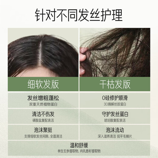 
Sanshenghua [Oil Head Distribution Care] Oil Control and Hydrating Shampoo 400ml Air Bottle Oil Head Specialized in Silicone-free Shampoo