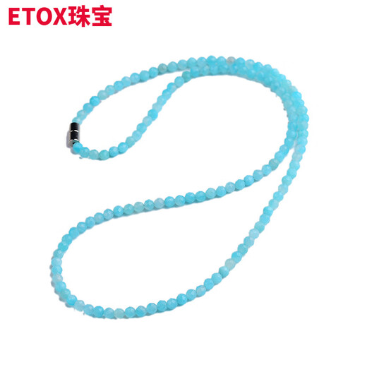 ETOX Amazonite Bracelet Mozambique old mineral diamond faceted crystal multi-circle bracelet jewelry for men and women magnetic buckle bead diameter about 3-4mm circumference about 52-53
