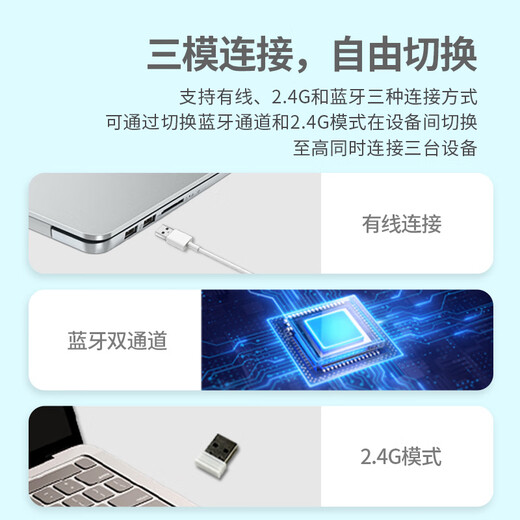 Трехрежимная клавиатура Lenovo K2, механическая клавиатура, проводная беспроводная связь Bluetooth, эффект разноцветной подсветки, структура глушителя, ручка громкости, офисный игровой компьютер, планшетный ноутбук, розовый