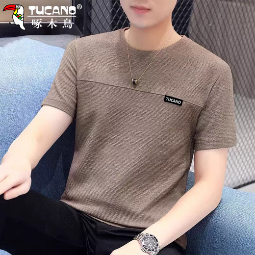 啄木鸟（TUCANO）短袖t恤男圆领夏季宽松凉感半袖薄款打底衫男士高端衣服