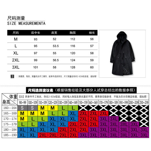 JEEP SPIRIT Jeep windbreaker jacket men's mid-length autumn and winter hooded parka coat knee-high black 3XL