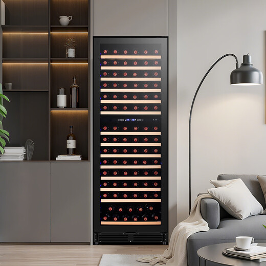 TYLZA large-capacity constant temperature wine cabinet can be embedded with air-cooled compressor wine red wine and wine champagne refrigerator cabinet villa kitchen living room restaurant commercial club display cabinet TW-408 1.7m high-embedded dual-temperature air-cooled constant temperature wine cabinet 154 bottles