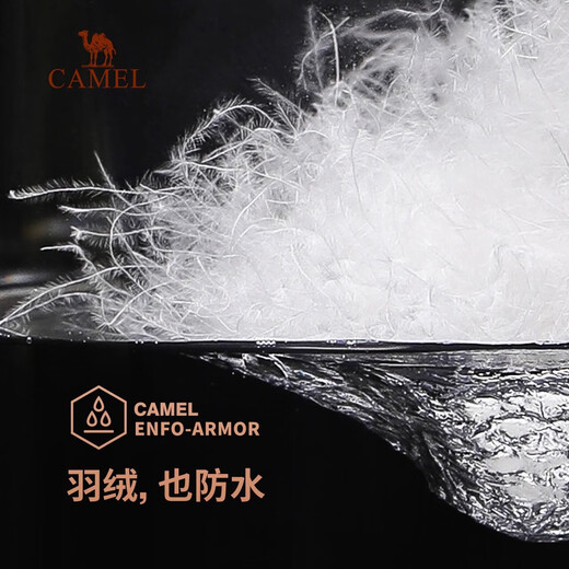 Camel (CAMEL) Wang Junkai's same style outdoor down jacket for men and women, medium-length 700-puff water-repellent thickened cold-proof jacket