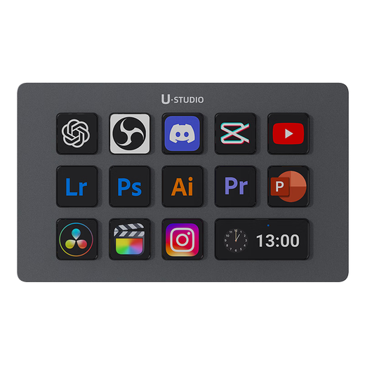 Ulanzi ulanzi D200H Stream Deck XL 13-key LCD visual live broadcast director switcher programmable shortcut keyboard macro key content console 25-year new model newly upgraded D200H desktop assistant